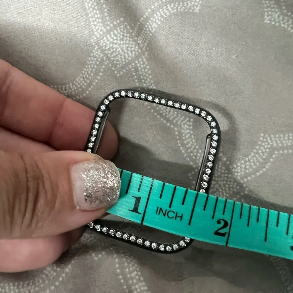 Apple Black Rhinestone Watch Frame - Picture 5 of 8